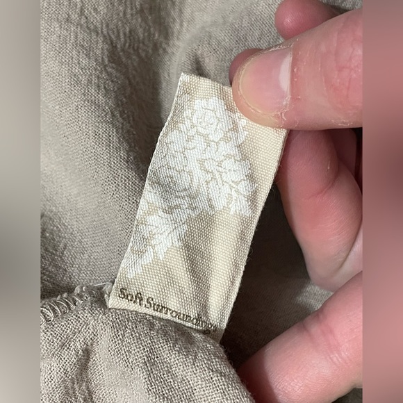 Soft Surroundings Benedetta Gauze Topper Cardigan  Tan Size PS Button Cotton - Picture 7 of 10